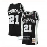 Camiseta San Antonio Spurs Tim Duncan Mitchell & Ness 2001-02 Negro